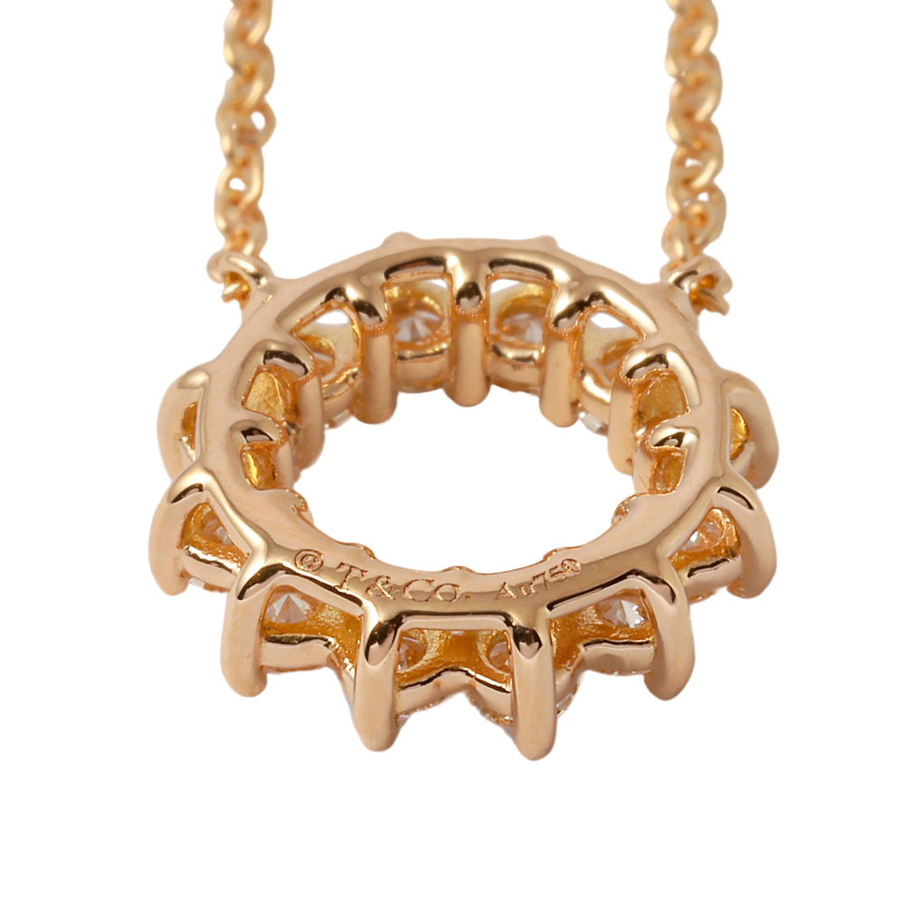 Tiffany & Co. Open Circle Necklace 18K Rose Gold Diamond 67124804