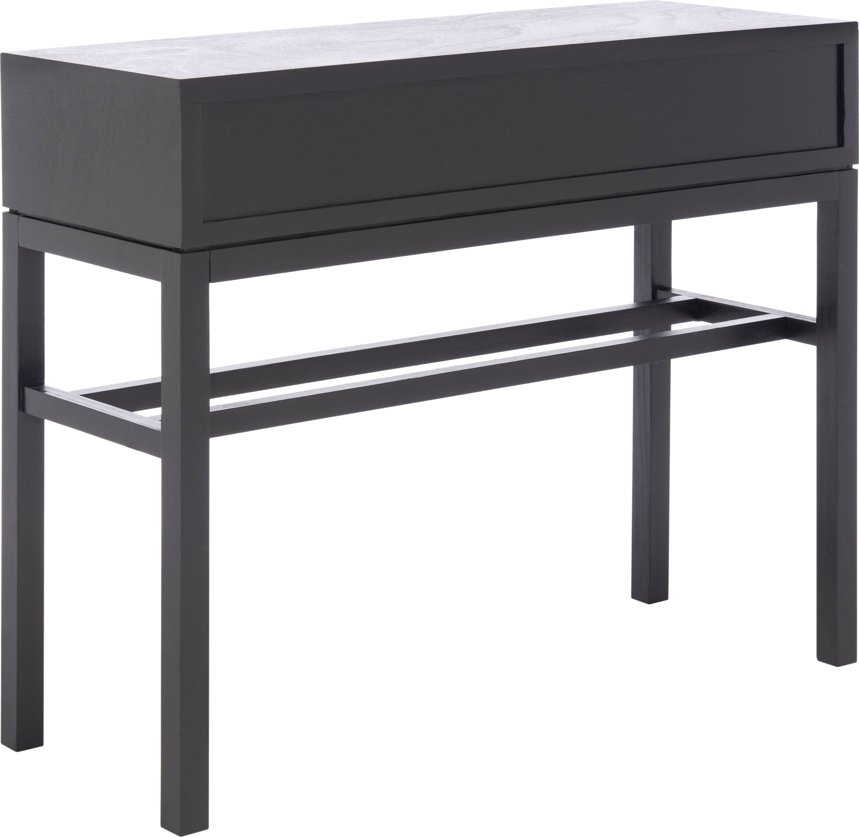 Safavieh CNS5709B Ajana 2 Drawer Console Table Black u0026 Greige
