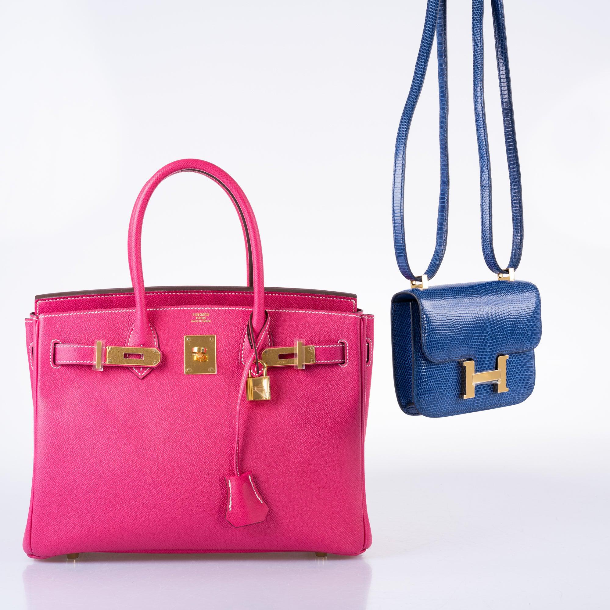 Hermès Constance 14 Micro Bleu Saphir Niloticus Lizard Gold Hardware
