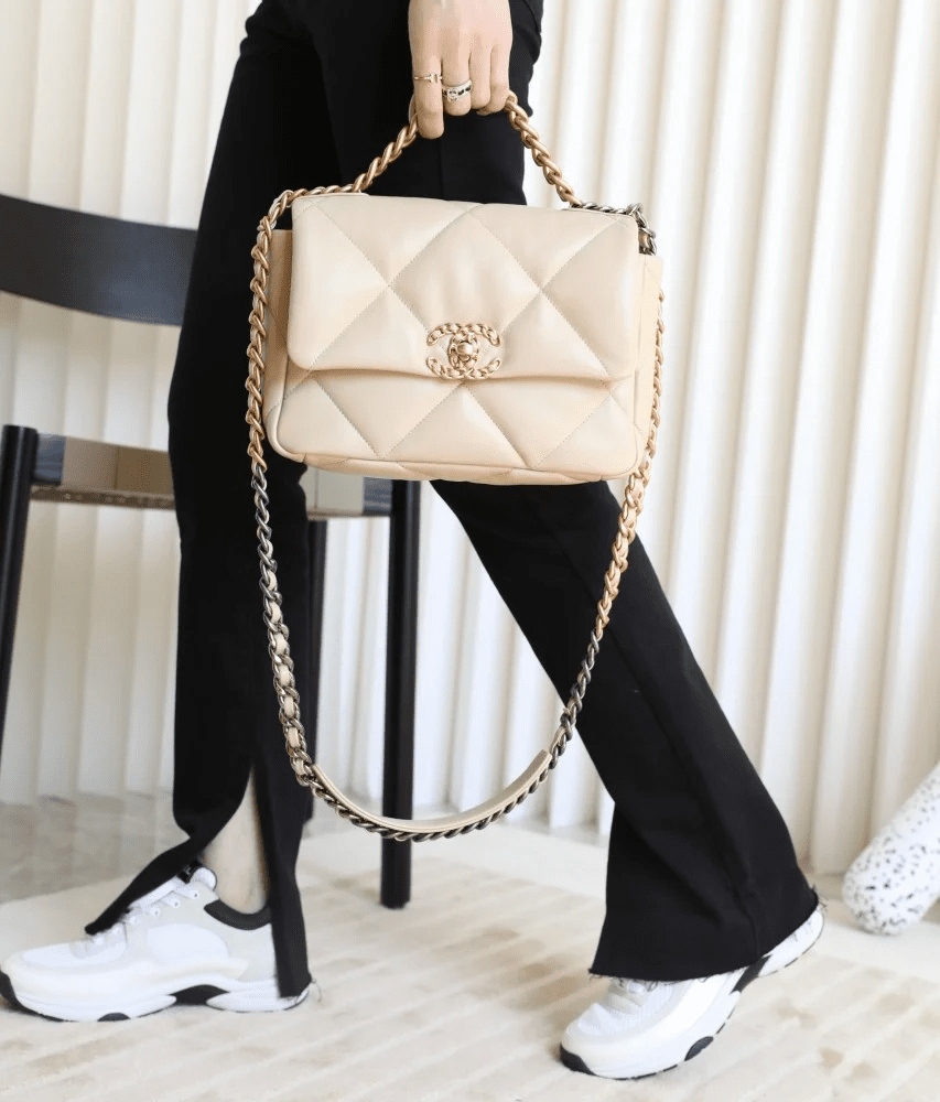 Chanel 19 Flap Bag Beige 30cm