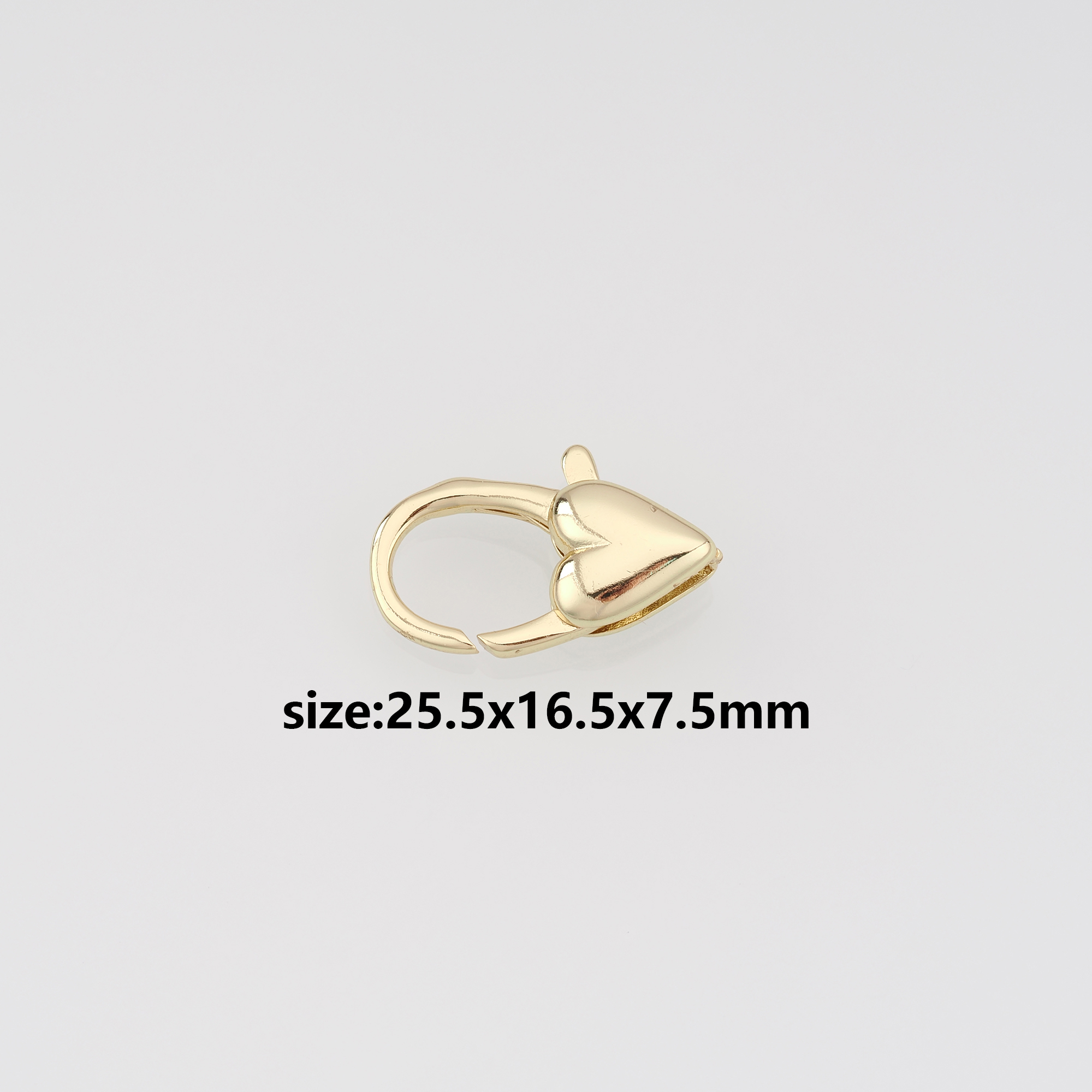 18K Gold Filled Heart Lobster Claw Clasp,Lobster Clasp Lock,Spring Buckle for DIY Jewelry Necklace Bracelet