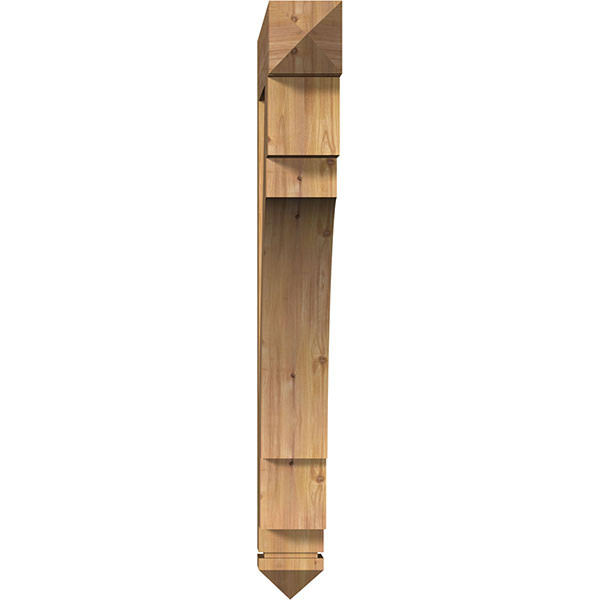 Ekena Millwork 5 1/2x22W x 40x22D x 48x22H Merced Arts u0026 Crafts Smooth BRACKET, Western Red Cedar