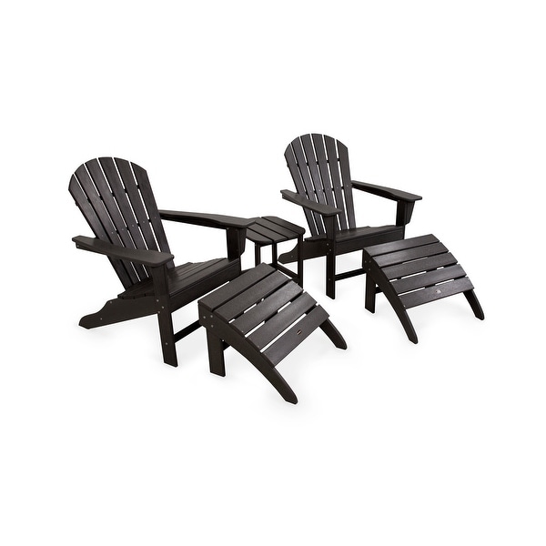 POLYWOOD South Beach Adirondack Chair 5Piece Set,White