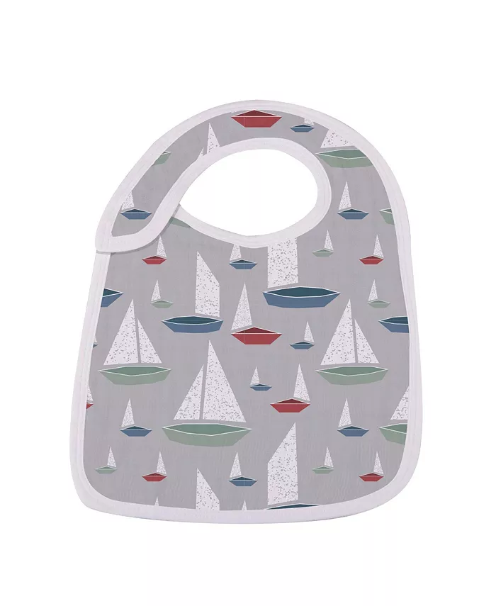 Newcastle Classics Ocean Tides 100% Soft Cotton 3 Pack Snap Bibs 12