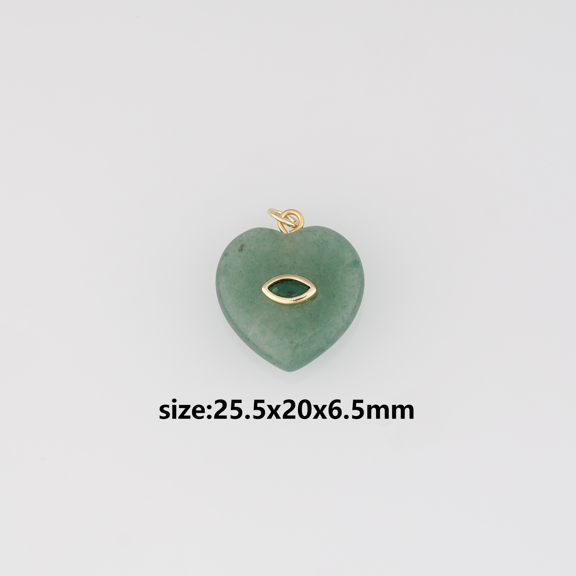 18K Gold Filled Heart Pendant,Natural Stone Earrings Necklace for DIY Jewelry Making Supply