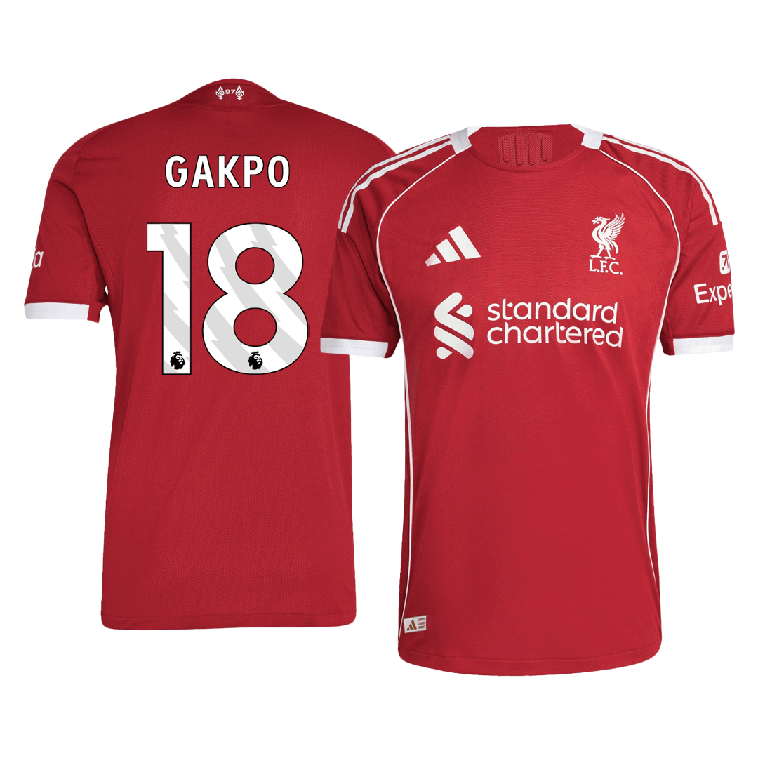 GAKPO #18 Liverpool Home Player Version Jersey 2025/26