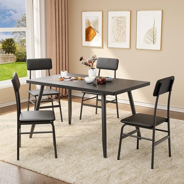 Dining Table Set for 4,Kitchen Dining Table with 4 Chairs for Small Space