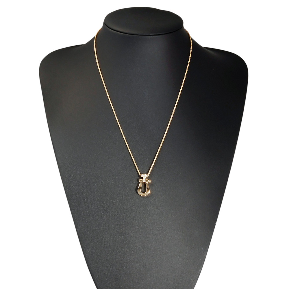FRED Force 10 Lm Half Diamond Necklace 18K Yellow Gold