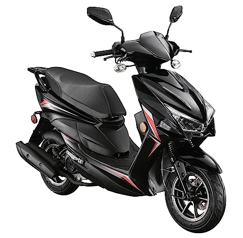 HHH X18 150cc Scooter Street Motorcycle Gas Moped 150cc Adult Bike with 10 inch Aluminum Wheels (Choose Your Color : Red, Black & Blue)