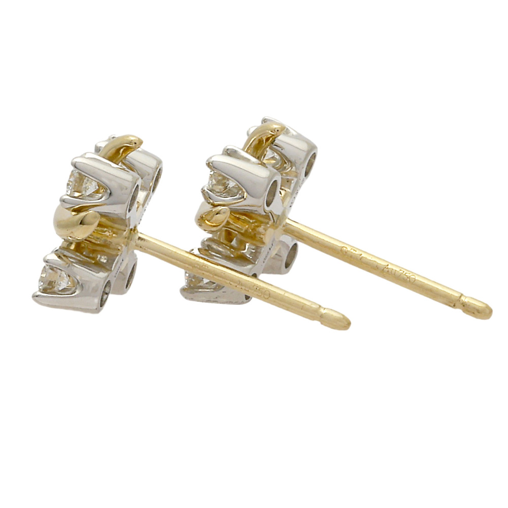Tiffany & Co. Jean Schlumberger Rin Earrings Platinum & 18K Yellow Gold Diamond 60090615