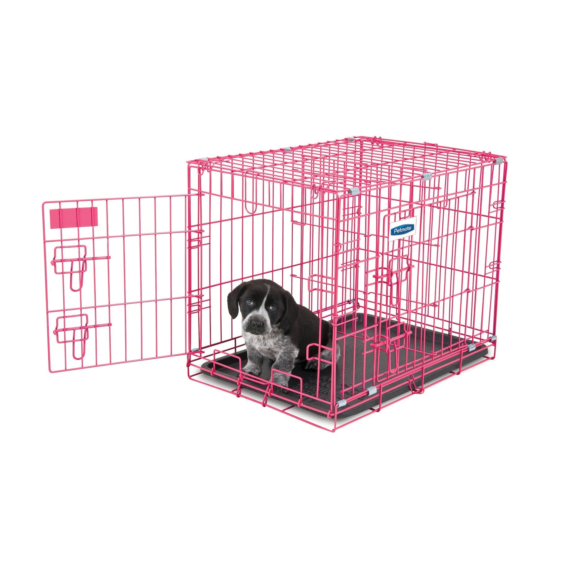 Petmate 24 Inch Adjustable Puppy Dog 2 Door House Training Crate Kennel
