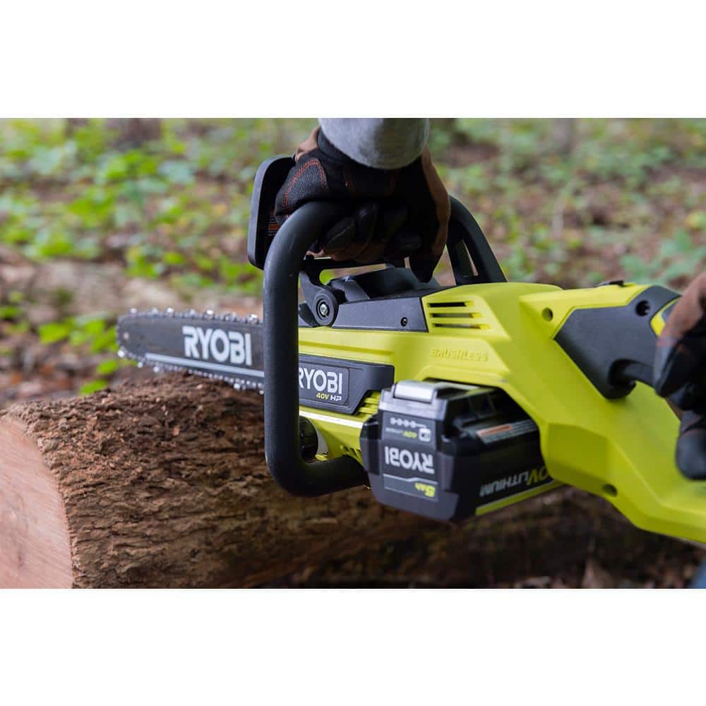 40V HP Brushless 18 in. Battery Chainsaw with 5.0 Ah Battery and Charger RY40580