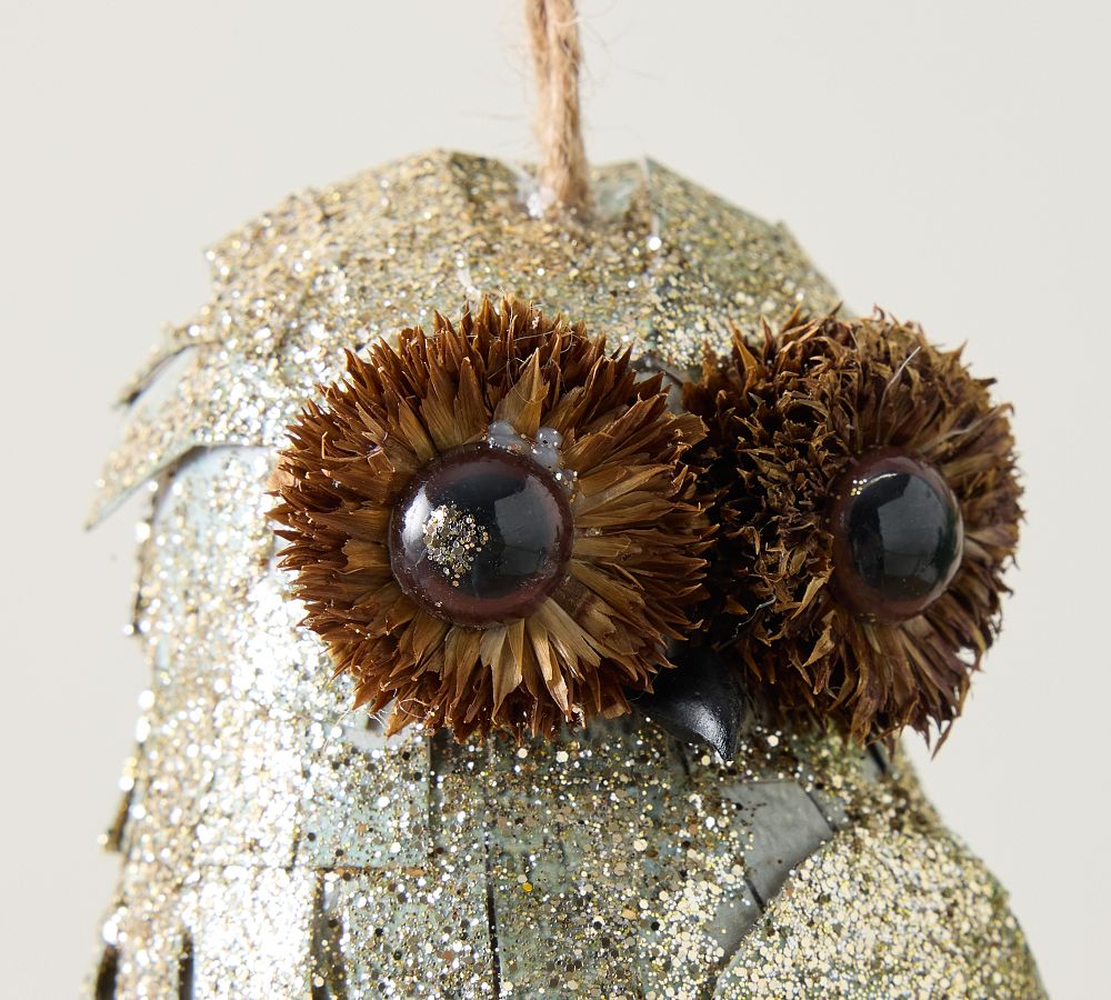 Golden Glam Owl Ornament  sgtnighsdesigns