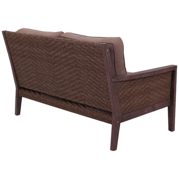 Courtyard Casual Buena Vista II 4 pc Loveseat Group Includes: One Loveseat,One Coffee Table and Two Club Chairs