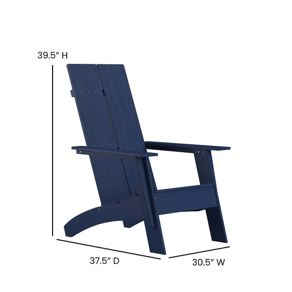 Modern Dual Slat Back Adirondack Style Chairs (Set of 2)