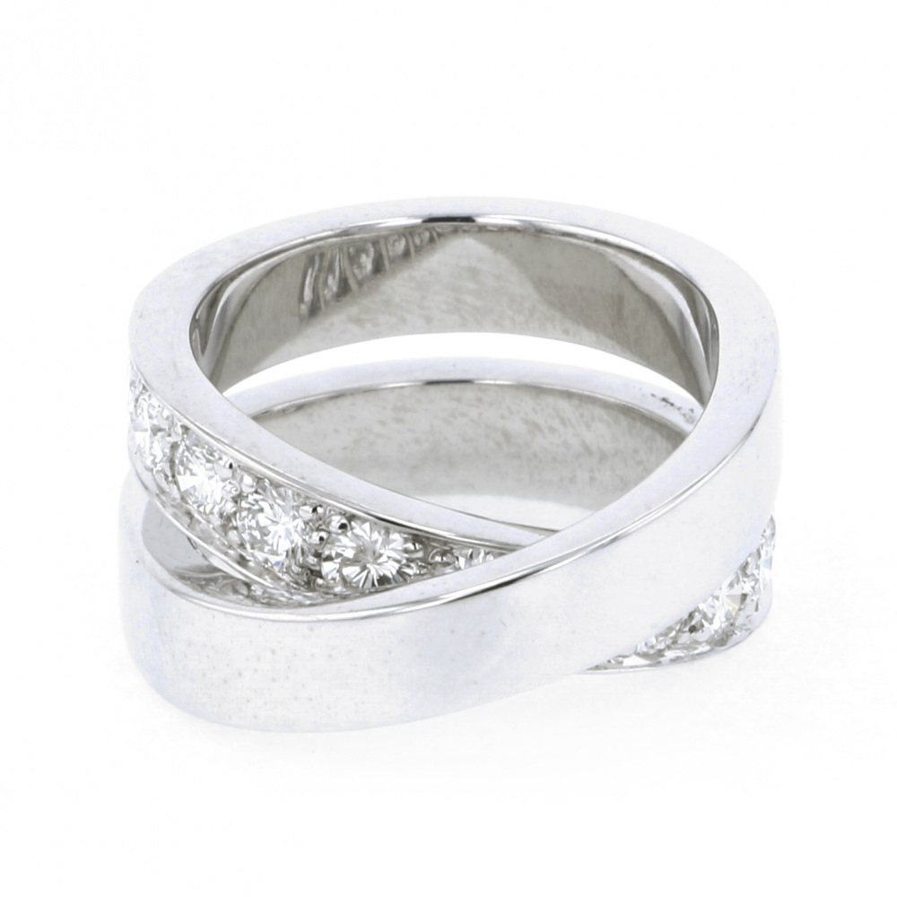 Cartier Paris #47 Ring 18K White Gold Diamond