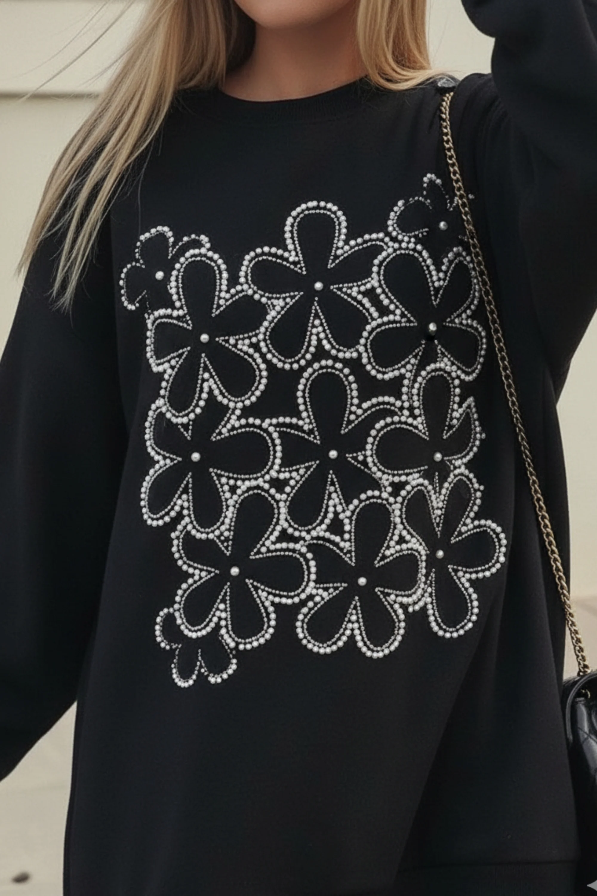 Petal Wave Oversized Sweatshirt