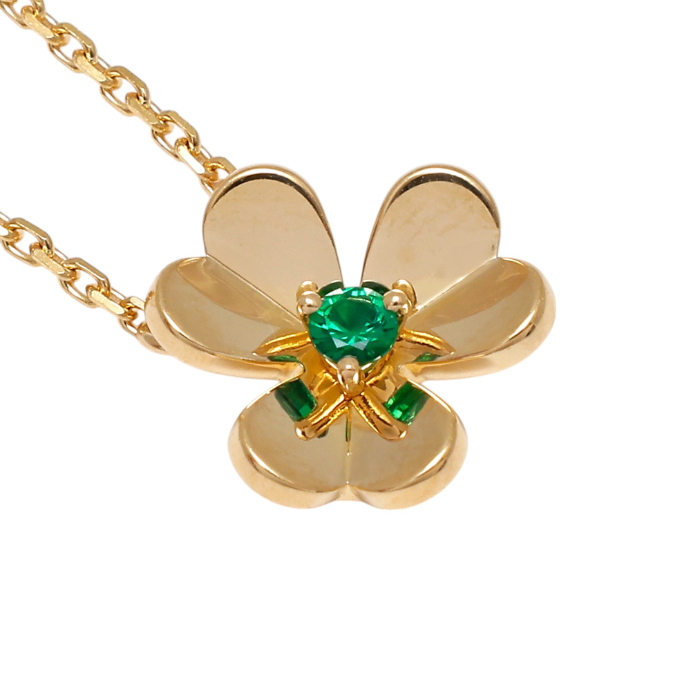 Van Cleef & Arpels Frivole Necklace 18K Yellow Gold Emerald VCARP7SB00