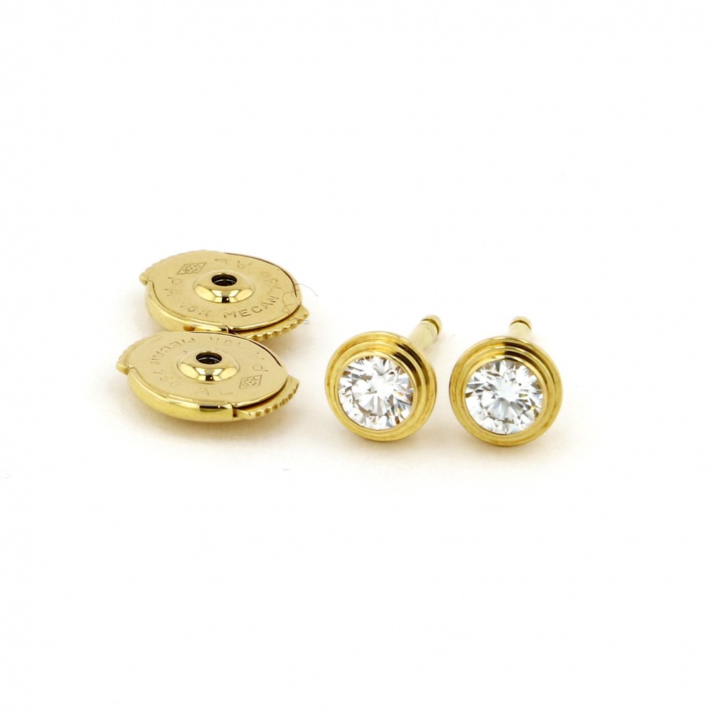 Cartier Damour (diamant Leger) Mm Earrings 18K Yellow Gold Diamond