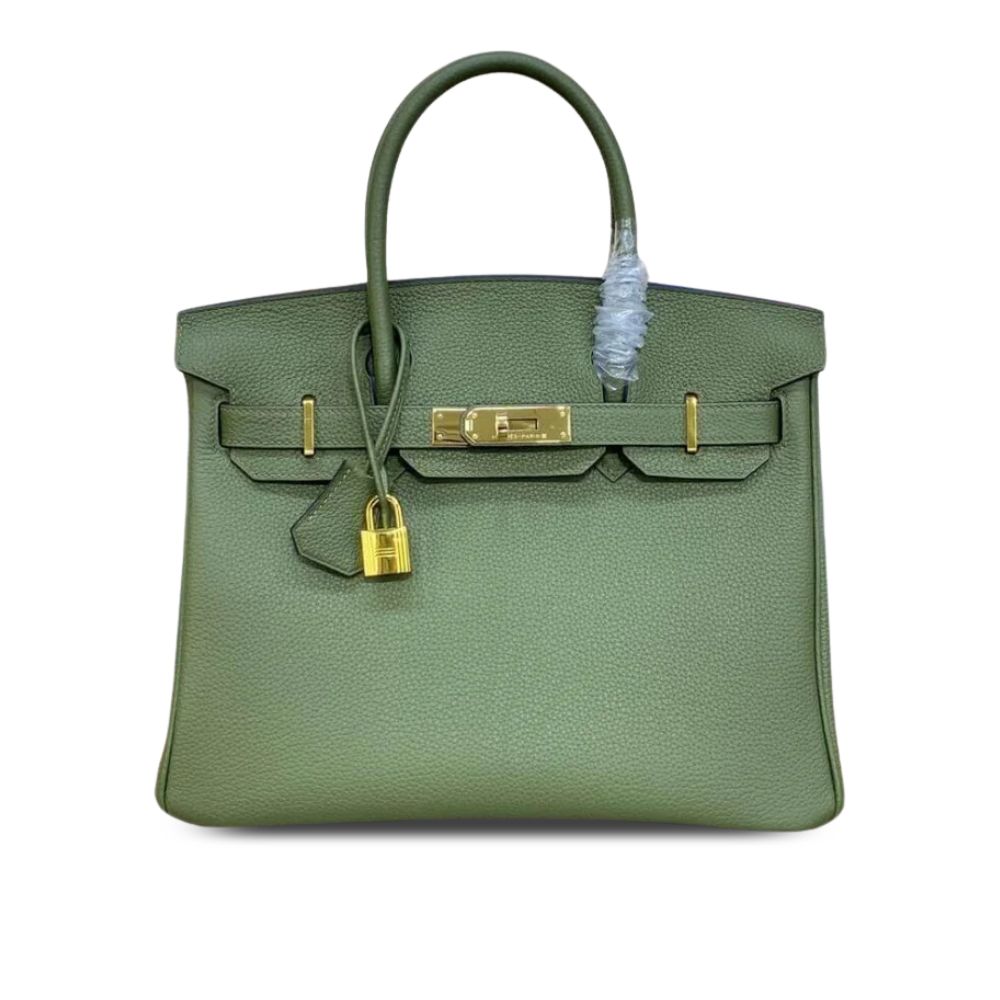 Hermes Birkin 30 Bag Vert Foret Gold Hardware Togo Leather