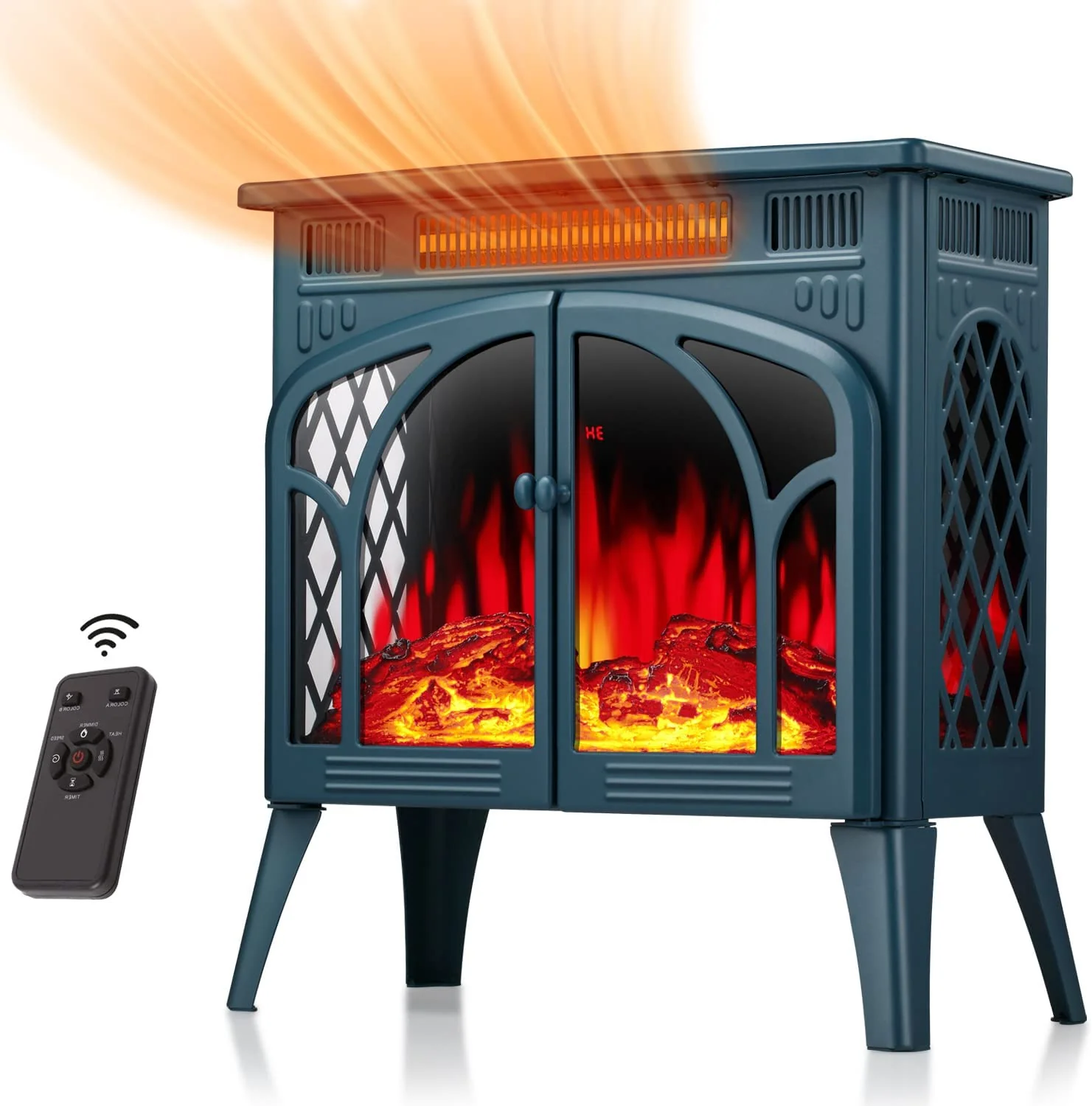 25 Inches 3D Infrared Free Standing Electric Fireplace Stove S230B