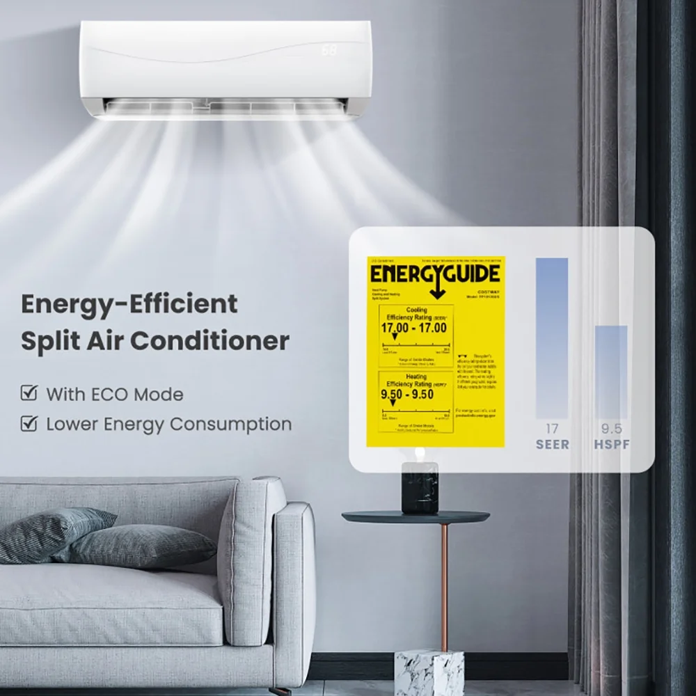 YYAo12000 BTU 20 SEER2 115V Ductless Mini Split Air Conditioner
