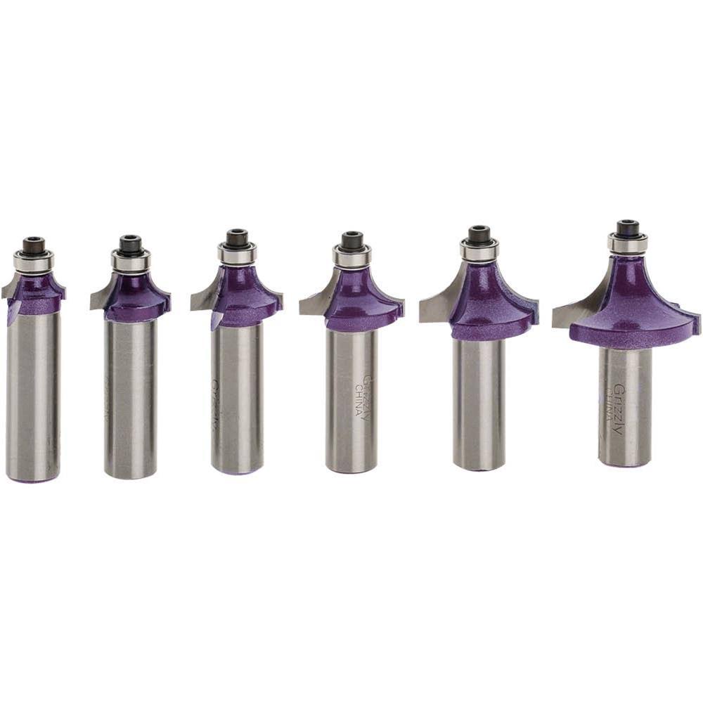 Grizzly H5572 Roundover 6 pc. Set, 1/2x22 Shank