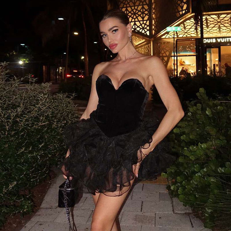 Sweetheart Neckline Ruffled A-Line Party DressClistos