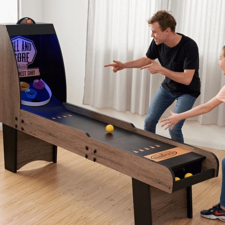 84′′ Roll and Score Game, LED Scorer, Arcade Sound Effects With Automatic Ball Return