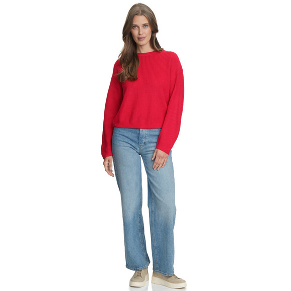 Gina Damen Strickpullover unifarben
