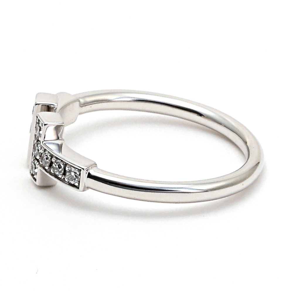 Tiffany & Co. Tiffany T Diamond Wire Ring 18K White Gold 60147238