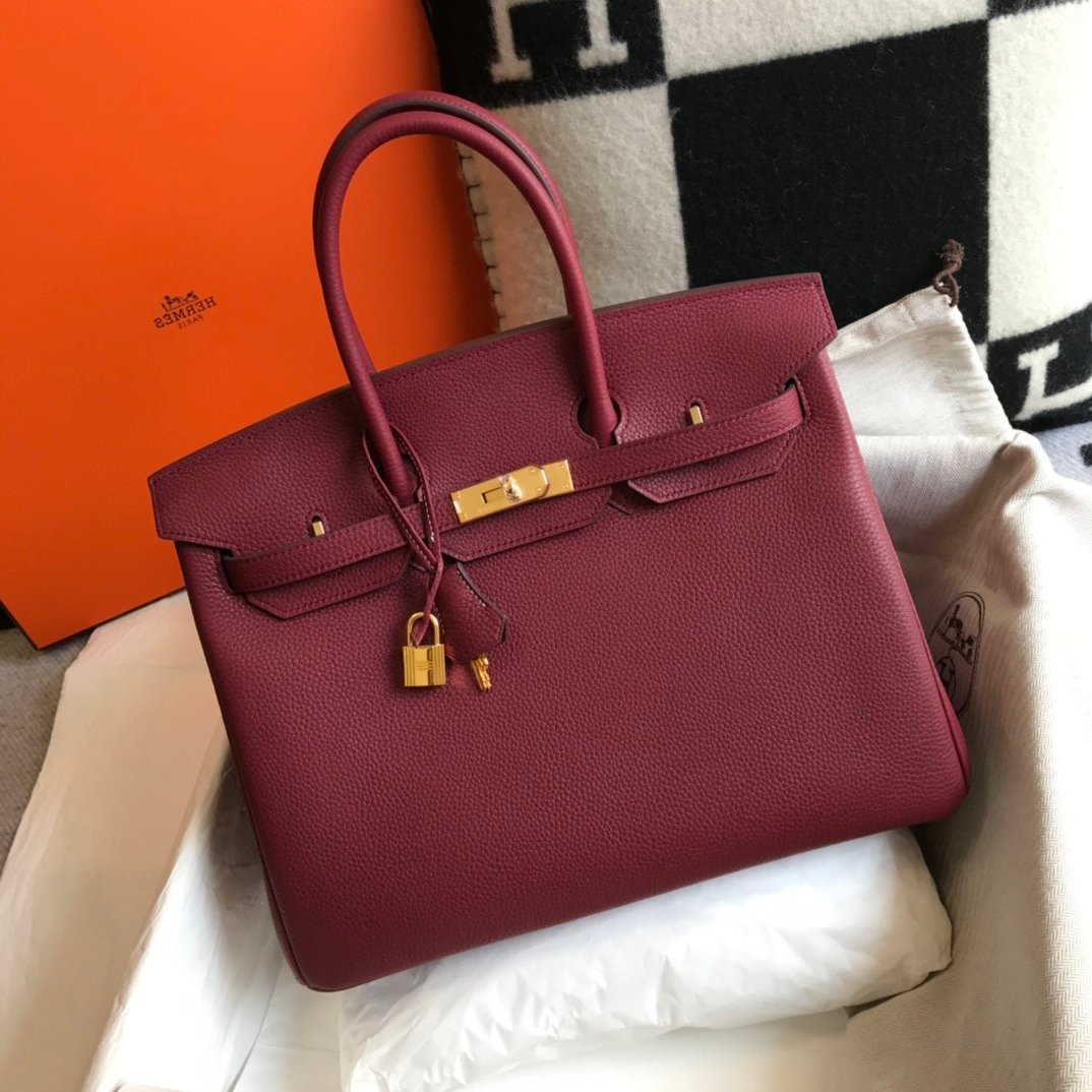 Hermes Birkin 35Cm Bag Jam Togo Gold Hardware