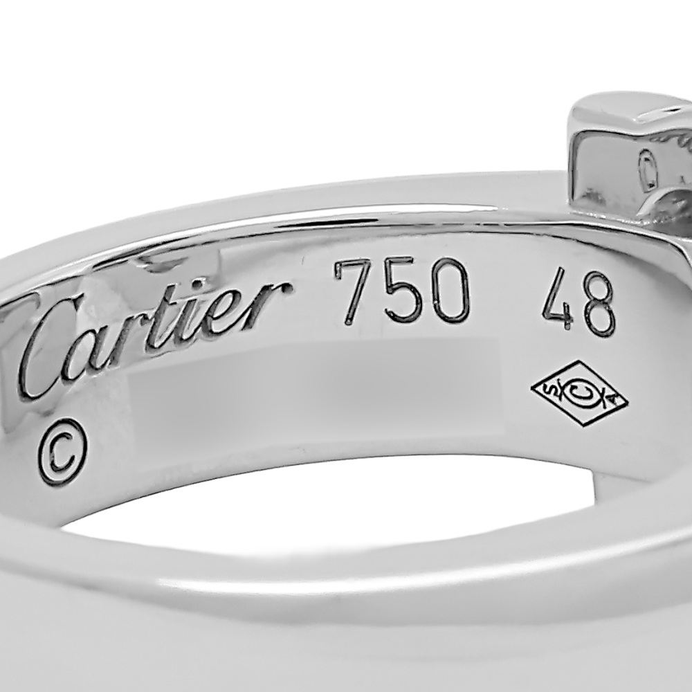 Cartier 2C Boucurse Ring 18K White Gold Diamond B4071000