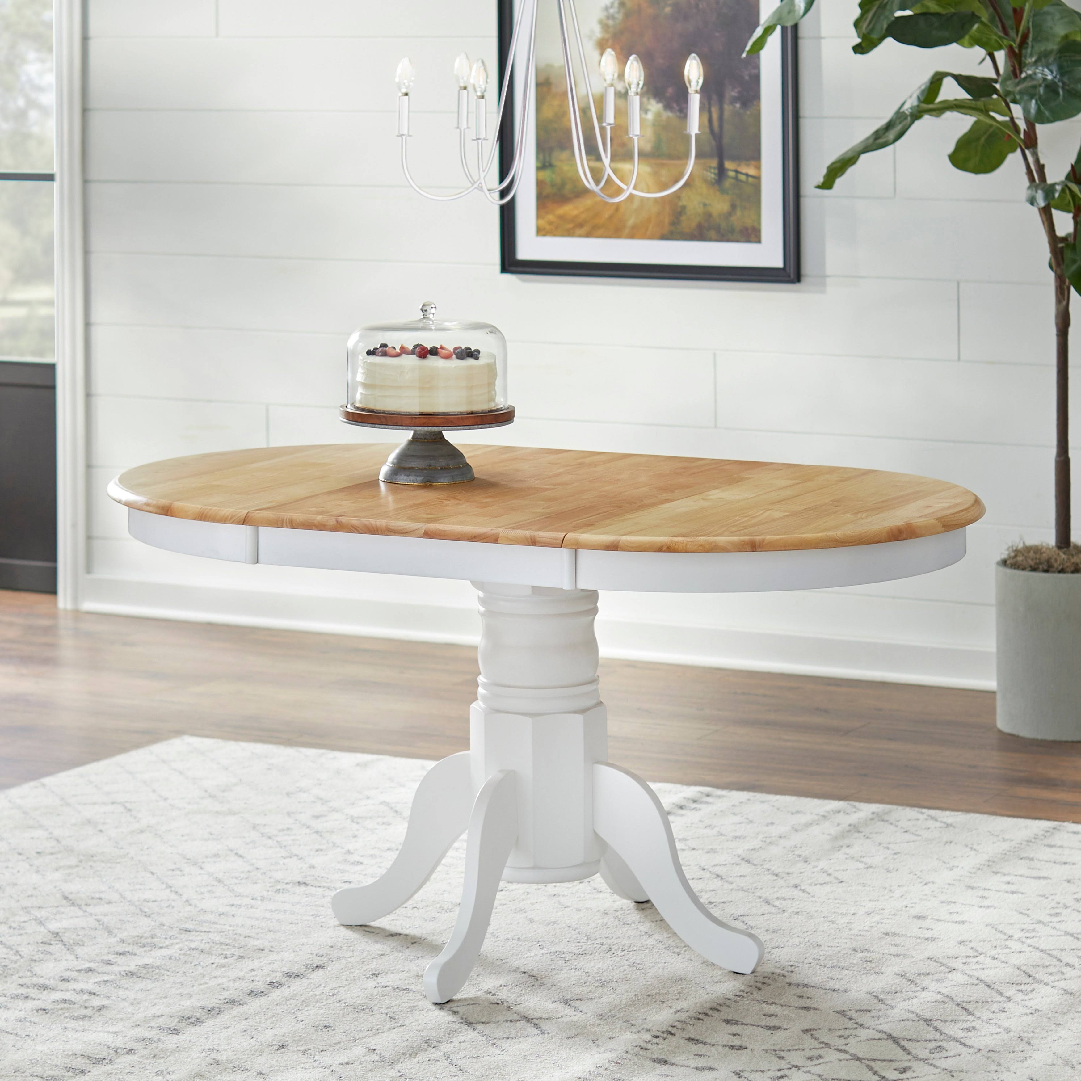 TMS 7 Piece Farmhouse Dining Set, Oak