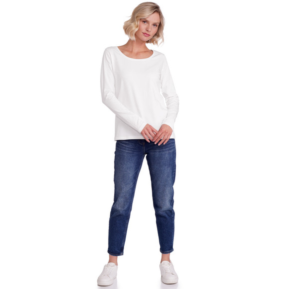Famy 3 Damen Langarmshirts in Unifarben