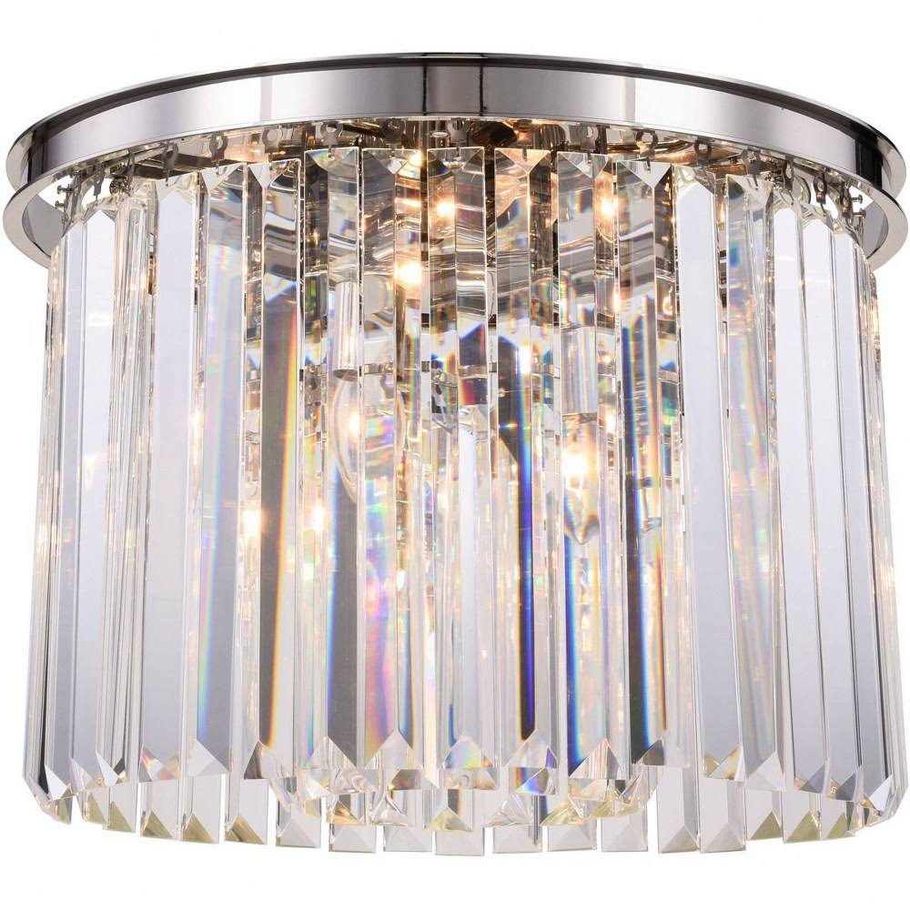 Elegant 1238F20PN-SS/RC Sydney 6 Light Polished Nickel Flush Mount