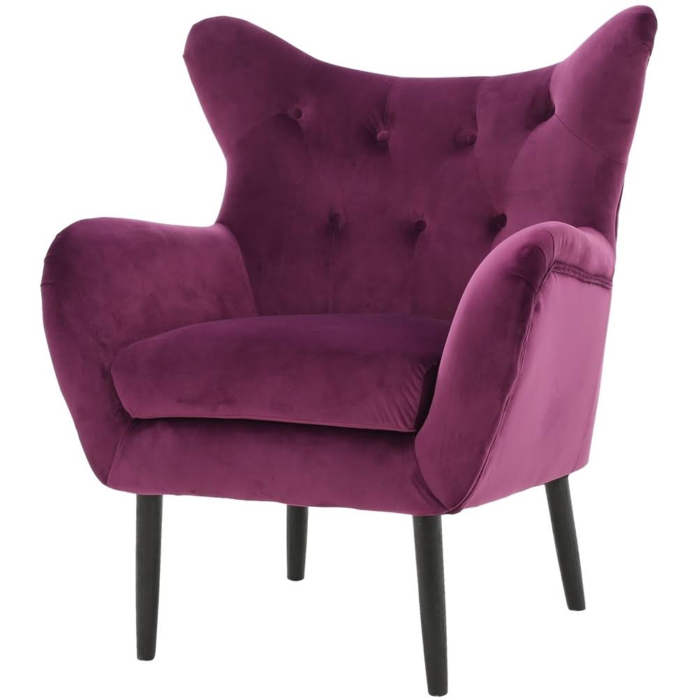 Noble House - Milnesand Velvet Armchair - Fuchsia