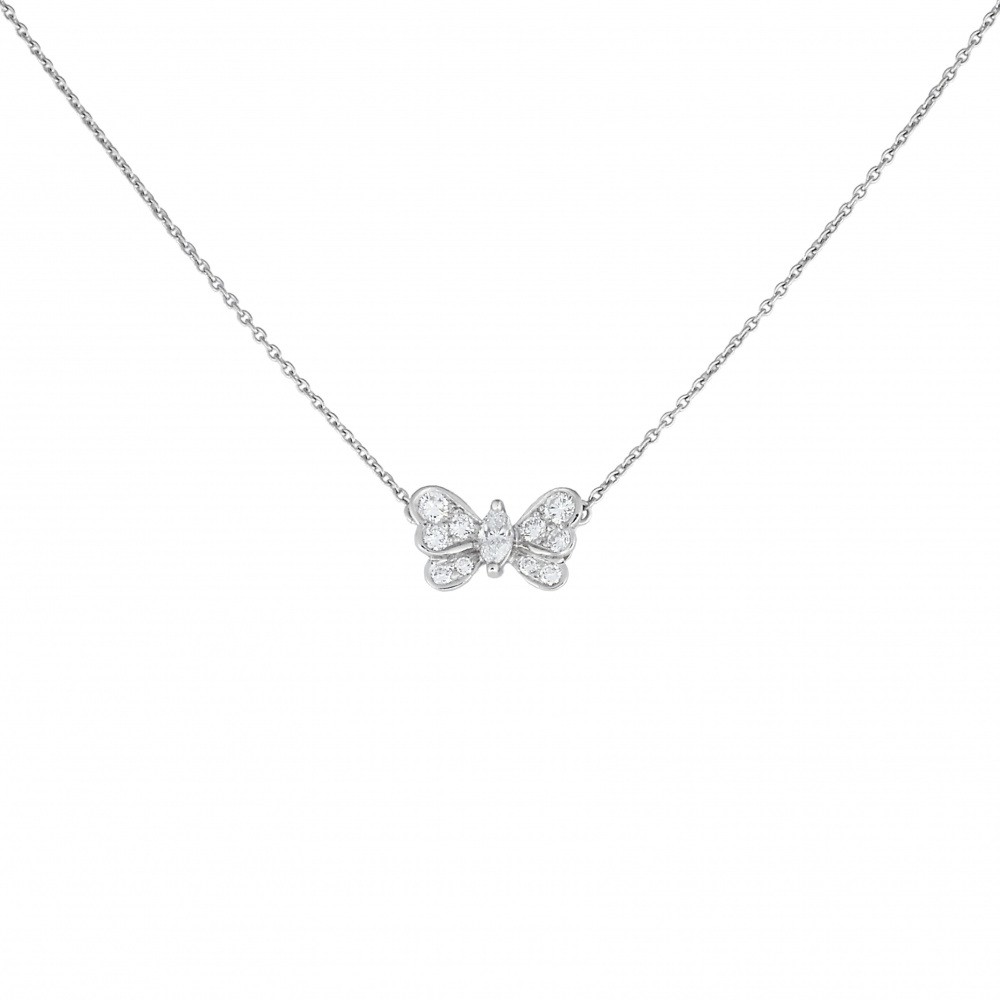 Tiffany & Co. Return To Butterfly Necklace Platinum Diamond