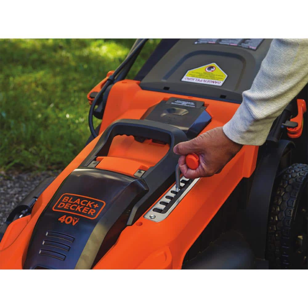 BLACK+DECKER 40V MAX 20 in. Battery Powered Walk Behind Push Lawn Mower with (2) 2Ah Batteries & Charger CM2043C