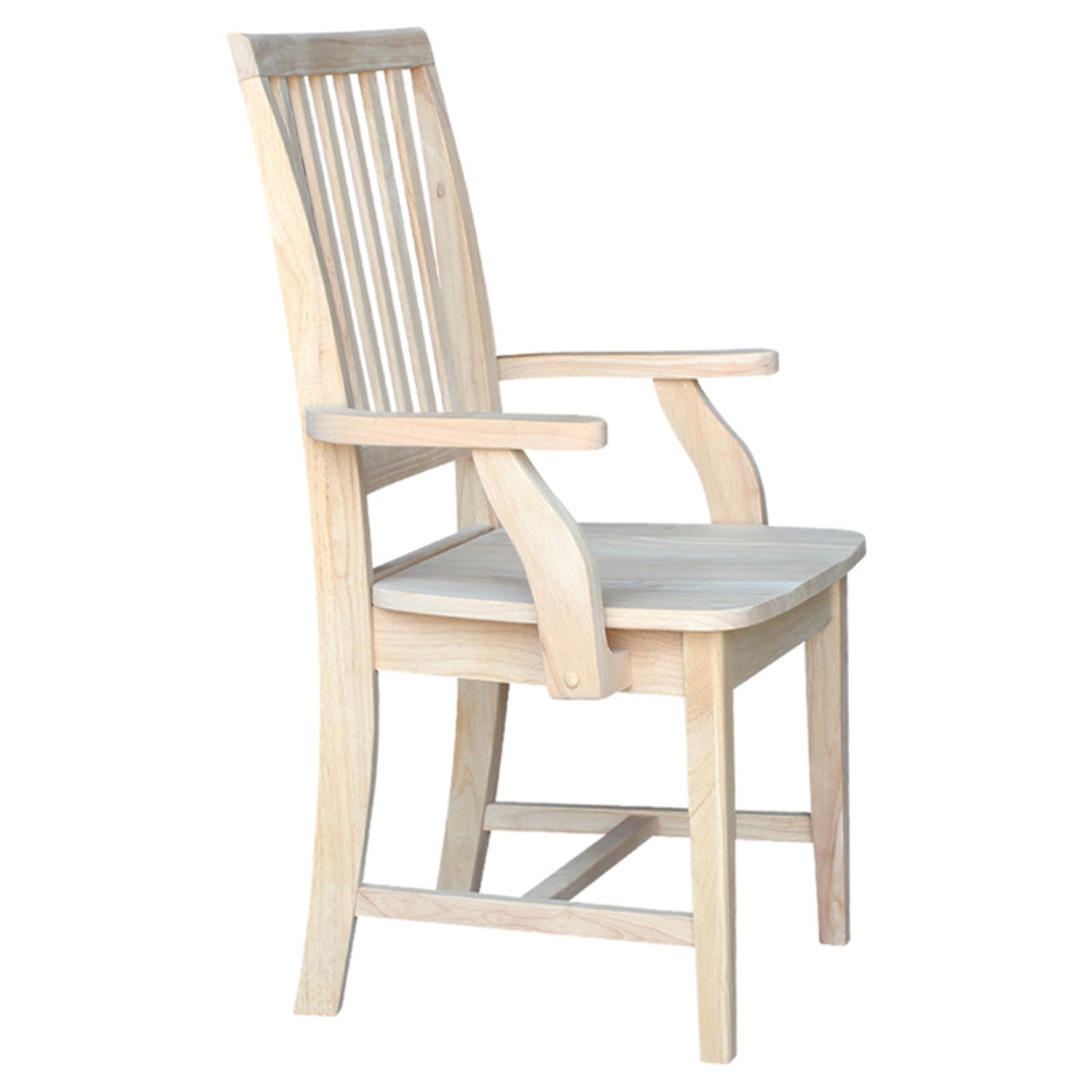 International Concepts Wood Mission Side Chair with Arms – 39.2