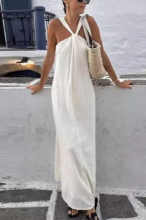 Elegant Halter Neck Maxi DressClistos