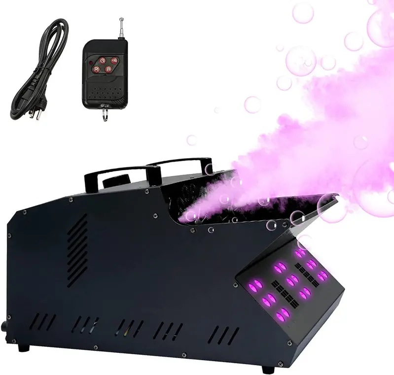TC-Home 3-in-1 Fog & Bubble Machine – DMX-Controlled, 18 RGB LEDs, Dual Bubble Fans