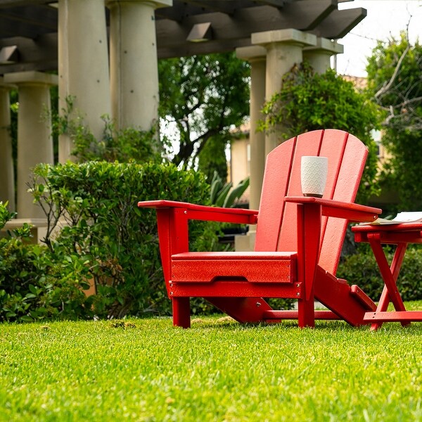 All Weather Folding Adirondack Chair,HDPE Recyclable Plastic