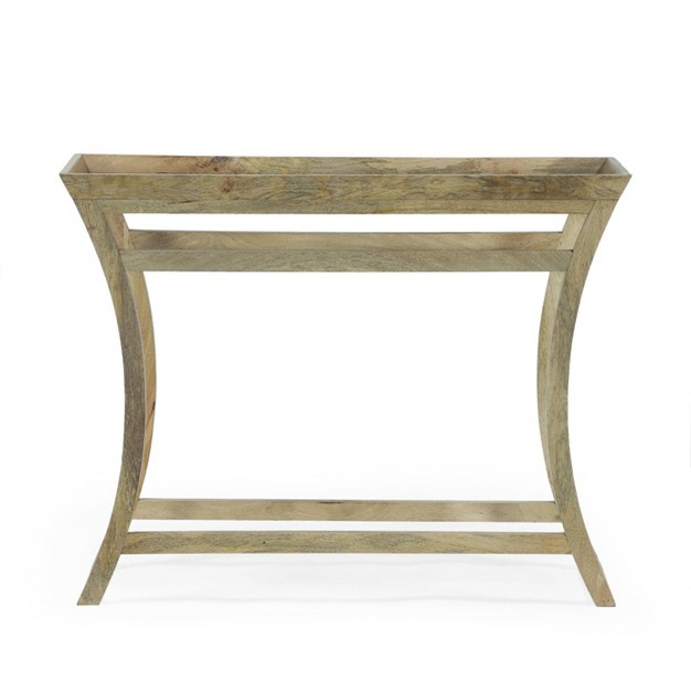 Meagher Rustic Handcrafted Mango Wood Console Table Natural Christopher Knight Home