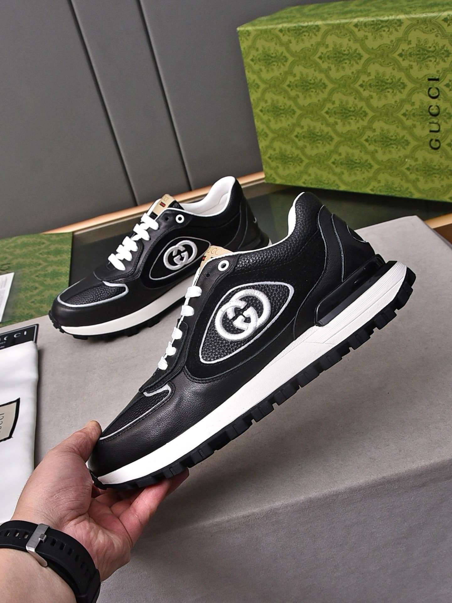 Gucci Double G Men’S Run Sneaker Black
