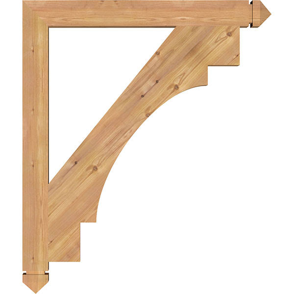 3 1/2x22W x 34x22D x 40x22H Merced Arts u0026 Crafts Smooth BRACKET, Western Red Cedar