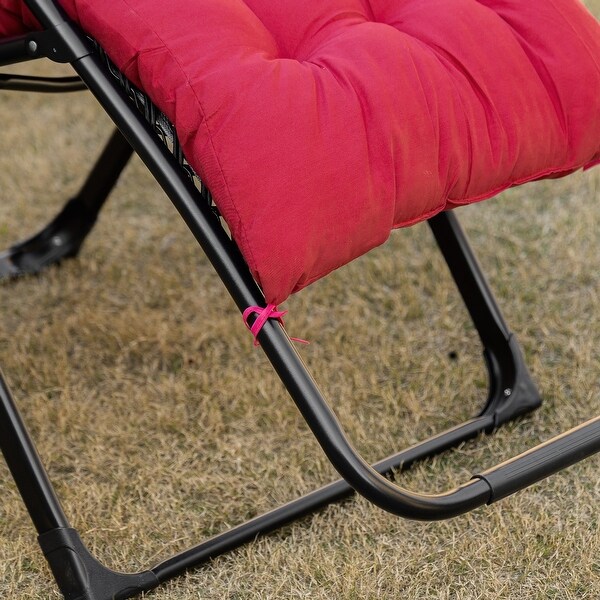 Outsunny Padded Zero Gravity Chairs,Folding Recliner Chair,Patio Lounger with Cup Holder,Adjustable Backrest