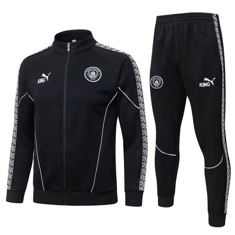 Manchester City Man City 25/26 Full Zipper Training Suit Black