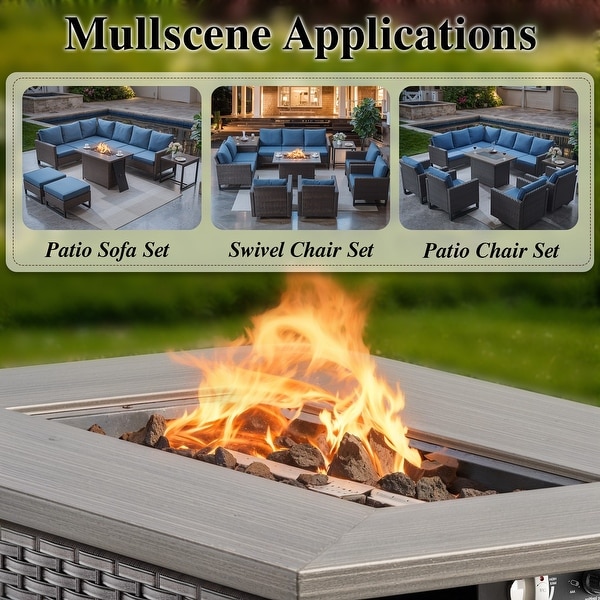 Patio Furniture Set with Propane Gas Fire Pit Table