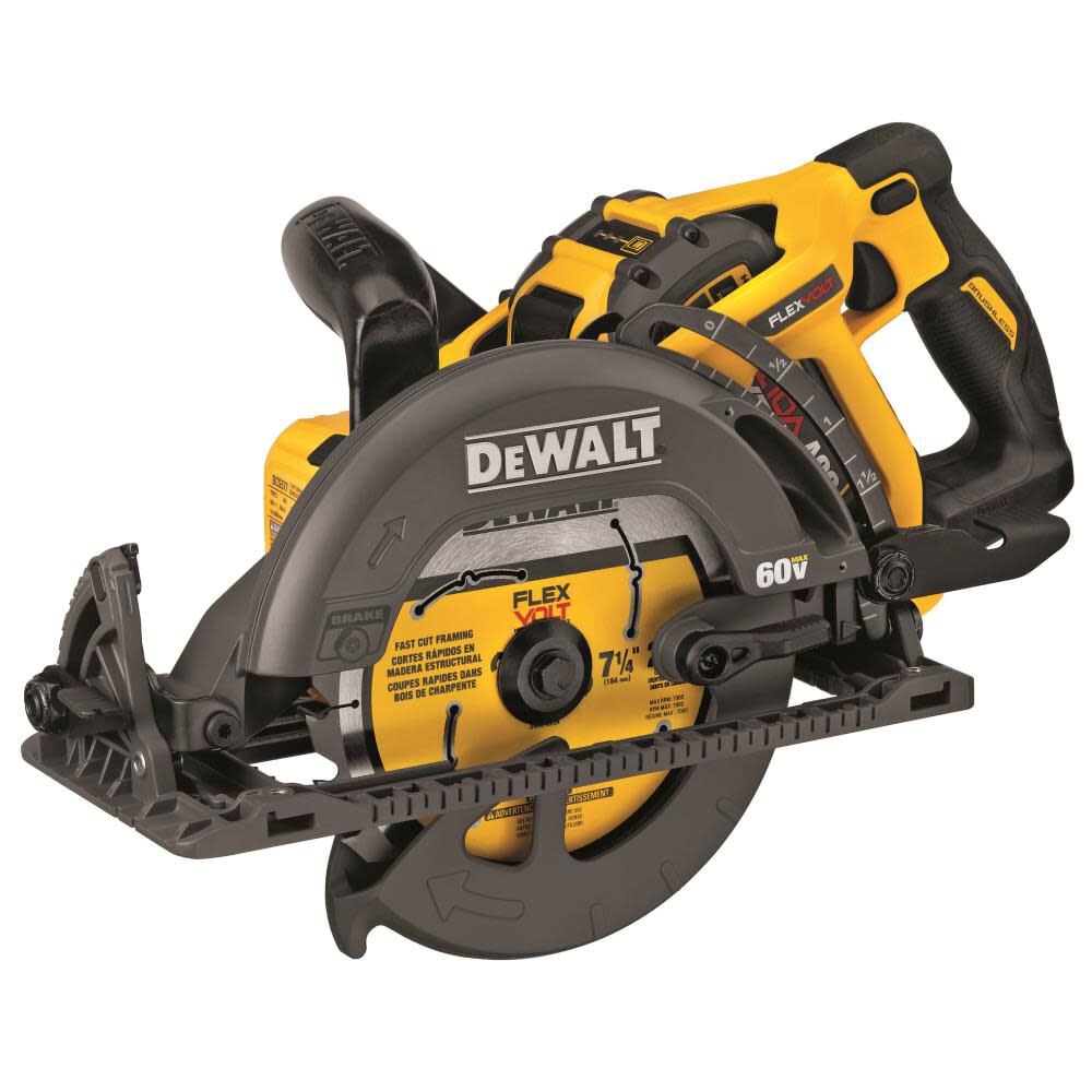 FLEXVOLT 60V MAX* 7-1/4 Worm Drive Style Saw (9.0Ah Battery) Kit DCS577X1 from